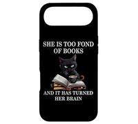 Carcasa para iPhone Air She is Too Fond of Books Funny Cat Book Coffee Books Lover