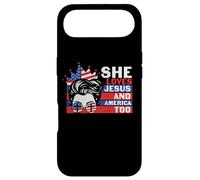 Carcasa para iPhone Air She Loves Jesus and America Too 4th of July Patriotic