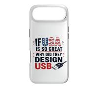 Carcasa para iPhone Air Si Estados Unidos es Tan Bueno, ¿por qué USB Retro Humor Coder Tech America?