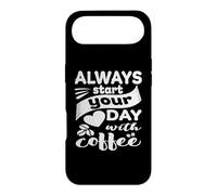 Carcasa para iPhone Air Siempre Comienza tu día con café Divertida Bebida de cafeína