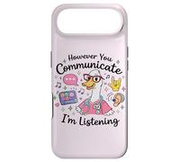 Carcasa para iPhone Air Sin Embargo tu comunicación Estoy Escuchando AAC SLP Goose Silly