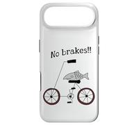 Carcasa para iPhone Air Sin Frenos Pescado Montando Una Bicicleta Humor Tonto Raro