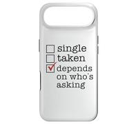 Carcasa para iPhone Air Single Tomado No DEPENDE DE QUIÉN ESTÁ PREGUNTANDO Funny Checkmark Meme