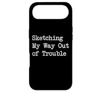 Carcasa para iPhone Air Sketching My Way out of Trouble Citas Divertidas de Artistas