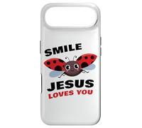 Carcasa para iPhone Air Smile Jesus Loves You - Cute Ladybug Christian Faith Cartoon