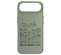 Carcasa para iPhone Air Snorkel en los arrecifes de Lava, Galápagos Vida Diversión Ocean Adventure