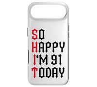 Carcasa para iPhone Air So Happy I'm 91 Today Funny 91th Birthday Chistes 91 Cumpleaños