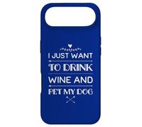 Carcasa para iPhone Air Solo Quiero Beber Vino y acariciar a mi Perro, Divertido, Humor, Cachorro