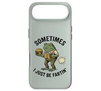 Carcasa para iPhone Air Sometimes I Just Be Fartin Frog Comiendo Hamburguesa Y Soda Divertido