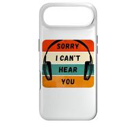 Carcasa para iPhone Air Sorry I Can't Hear You Auriculares Retro Humor Cita