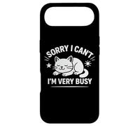 Carcasa para iPhone Air Sorry I Can't I'm Very Busy Funny Cat Diseño Gráfico