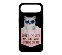 Carcasa para iPhone Air Sorry I'm Late My Cat Was Sitting On Me Sarcastic