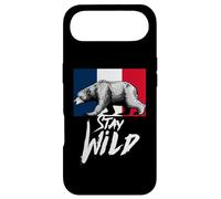 Carcasa para iPhone Air Stay Wild with Wild Bear & France Flag, French Bear Graphic