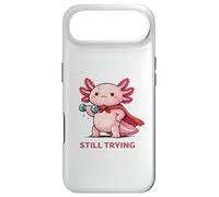 Carcasa para iPhone Air Still Trying | Cute Superhero Axolotl Gym Motivación