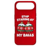 Carcasa para iPhone Air Stop Staring at My Balls Funny Christmas Party Adult Humor
