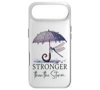 Carcasa para iPhone Air Stronger Than The Storm Psalm 93 Christian Purple Dragonfly