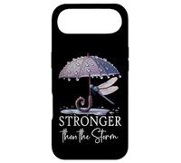 Carcasa para iPhone Air Stronger Than The Storm Psalm 93 God Purple Dragonfly Bible