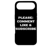 Carcasa para iPhone Air Súplica de Vlogger a los espectadores Diseño Blanco Suscribirse Comentar Me Gusta