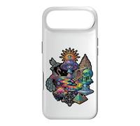 Carcasa para iPhone Air Surrealista Cosmic Peacock Sun Eye Mushroom Skull Pyramid Art