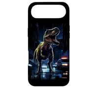 Carcasa para iPhone Air T-Rex Dinosaur Roaring City at Night Graphic Design Japanese