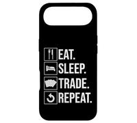 Carcasa para iPhone Air Tarjeta de Intercambio Eat Sleep Trade Repeat
