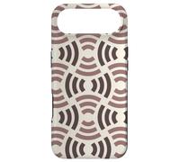 Carcasa para iPhone Air Taupe Mocha Ivory Arcs Stacked Halves Mid-Century Pattern