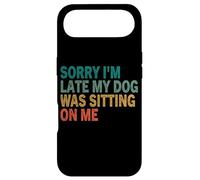 Carcasa para iPhone Air Te de Perro Vintage Retro con Texto en inglés Sorry I'm Late My Dog Was Sitting On Me