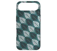 Carcasa para iPhone Air Teal Blue Gray Charcoal Leaves Foliage Plant Nature Pattern