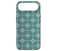 Carcasa para iPhone Air Teal Tile Square Geometric Mediterranean Ocean Pattern