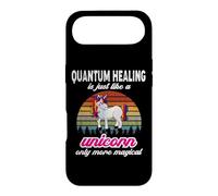 Carcasa para iPhone Air Terapeuta de curación cuántica, diseño Vintage de Unicornio, Puesta de Sol