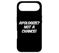 Carcasa para iPhone Air Texto de Humor Divertido Preguntas Divertidas Disculparse No es una Oportunidad