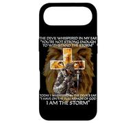 Carcasa para iPhone Air The Devil Whispered In My Ear I Am The Storm Regalos Cristianos