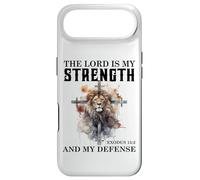 Carcasa para iPhone Air The Lord is My Strength & My Defense Exodus 15:2 Bible Lion