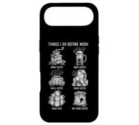 Carcasa para iPhone Air Things I Do Before Noon Humor Amante del Café