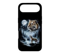 Carcasa para iPhone Air Tigre Aullando a la Luna 90's Retro Safari Animal