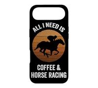 Carcasa para iPhone Air Todo lo Que Necesito es café y Carreras de Caballos | Carrera de Caballos Vintage