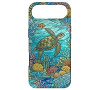 Carcasa para iPhone Air Tortuga Marina Arrecife Coral Océano Animal Peces Mosaico Patrón