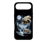Carcasa para iPhone Air Tortuga Sulcata Aullando a la Luna 90's Retro