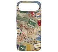 Carcasa para iPhone Air Travel Stamps Vibrant Stylish Summer Theme World Map
