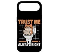 Carcasa para iPhone Air Trust Me I'm Always Right Nerd Cat On Toilet