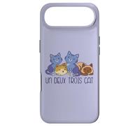 Carcasa para iPhone Air UN Deux Trois Cat 4 Cats Meme Divertido en francés en la Parte Posterior