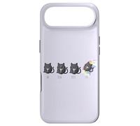 Carcasa para iPhone Air Un Deux Trois Cat Funny French Pun Gatos Negros