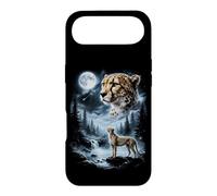 Carcasa para iPhone Air Un Guepardo Aullando en la Luna, un Animal Retro de Safari de los 90