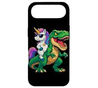 Carcasa para iPhone Air Unicorn Riding T-Rex Mítico Fantasía Dinosaurio Arco Iris