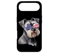 Carcasa para iPhone Air USA Flag Sunglasses 4th July American Miniature Schnauzer