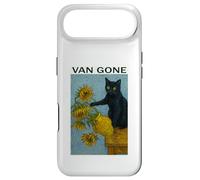 Carcasa para iPhone Air Van Gogh Gato Negro con Girasoles Gato Divertido