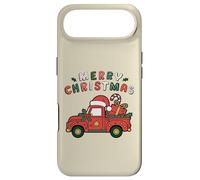 Carcasa para iPhone Air Viejo camión agrícola Cargado con árbol de Navidad y Sombrero de Papá Noel