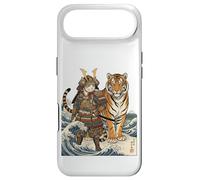 Carcasa para iPhone Air Vintage Anime Samurai Gato en Guerrero Tigre Japonés Otaku