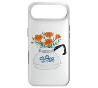 Carcasa para iPhone Air Vintage Corningware Tetera de Aciano Blanco ilustrado