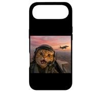 Carcasa para iPhone Air Vintage Fighter Pilot Cat Cool Look Aviación Selfie Art